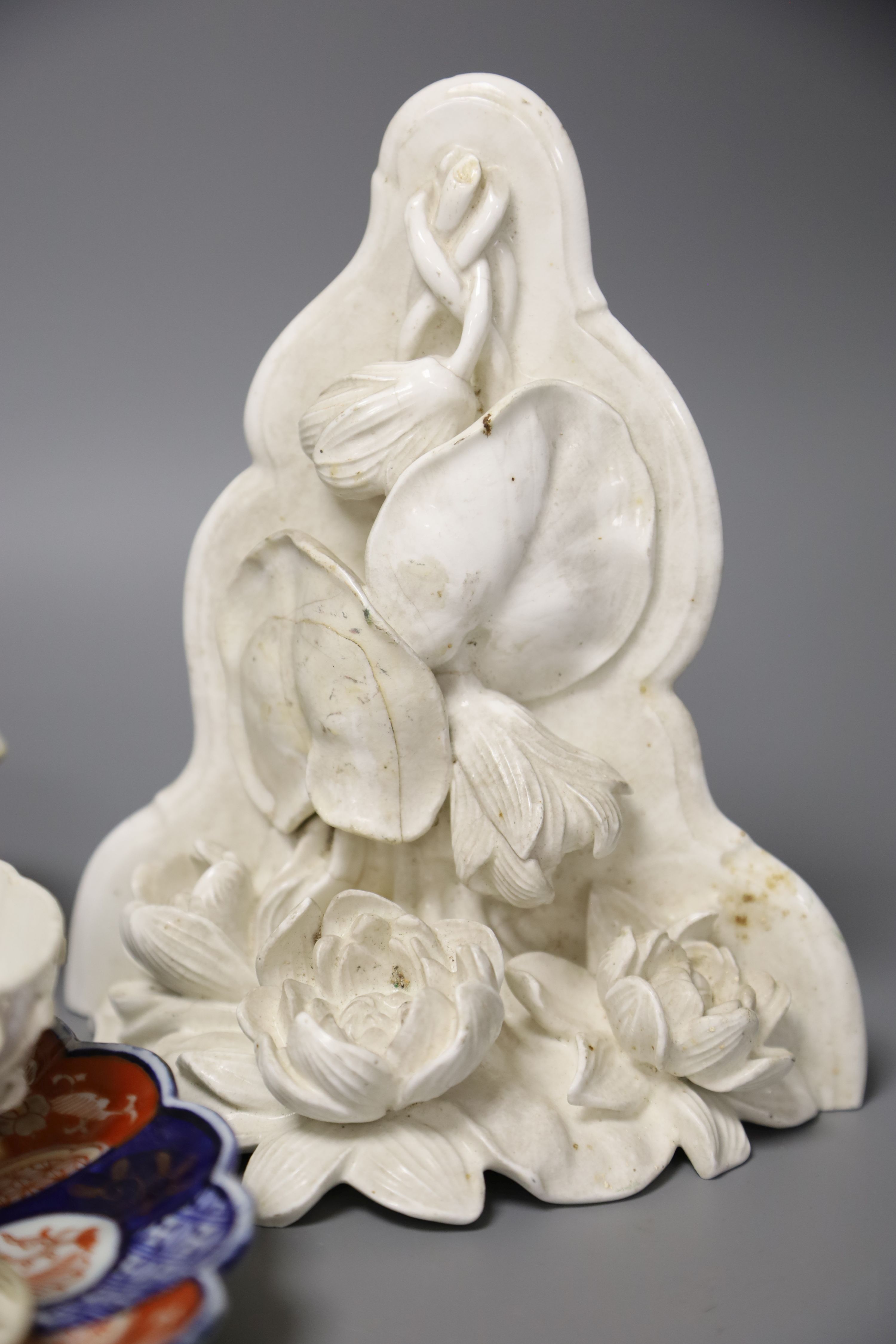 A small quantity of Japanese ceramics including a miniature Satsuma teapot